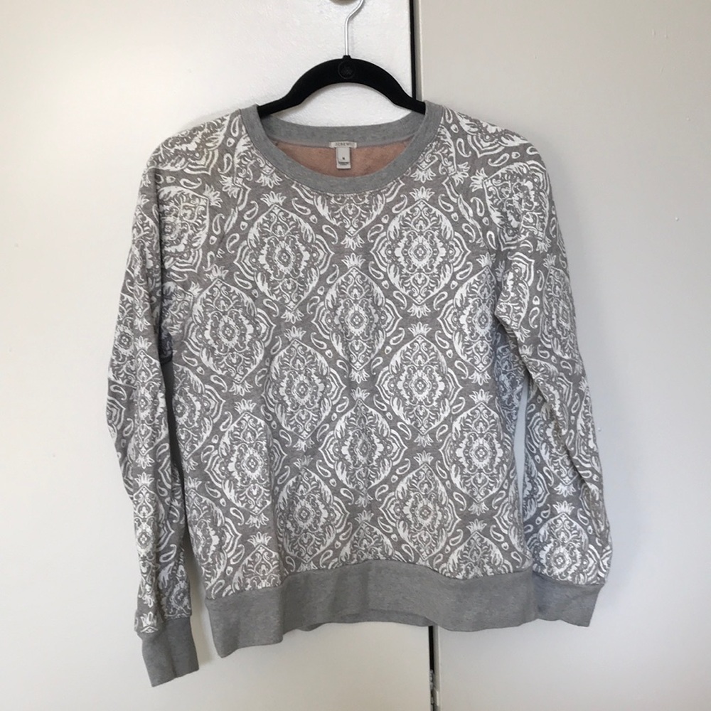J Crew paisley sweatshirt size M